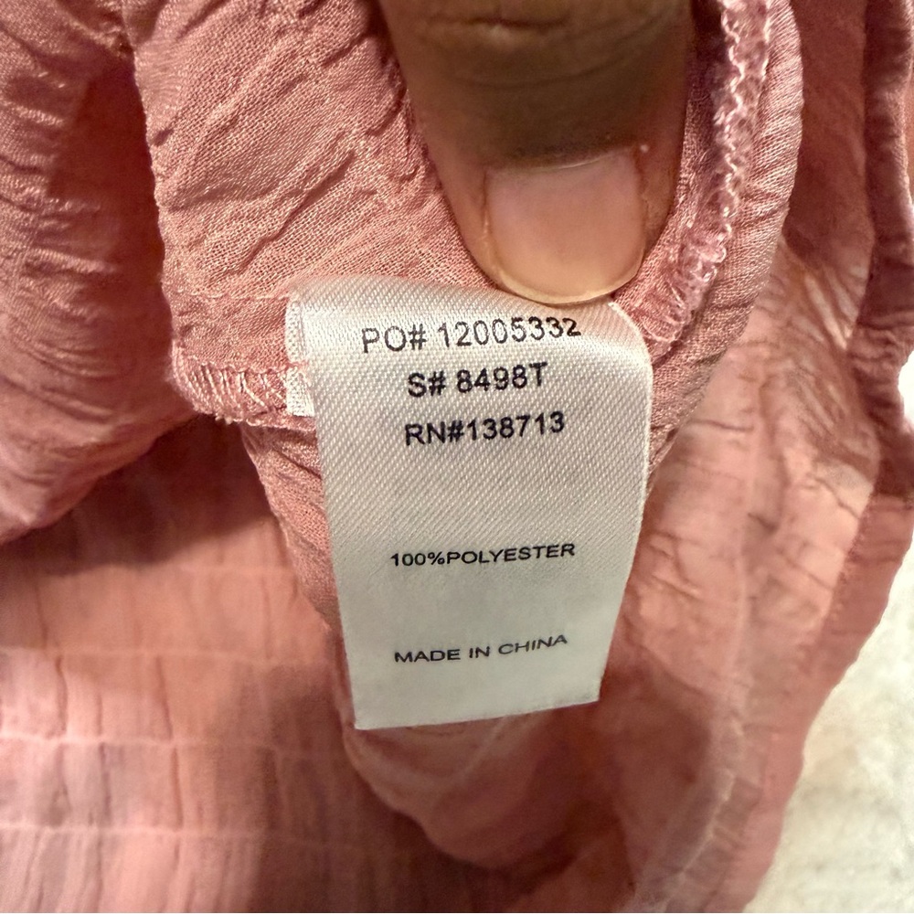 Doe & Rae Rose Pink Ruffled Blouse - Picture 5 of 7
